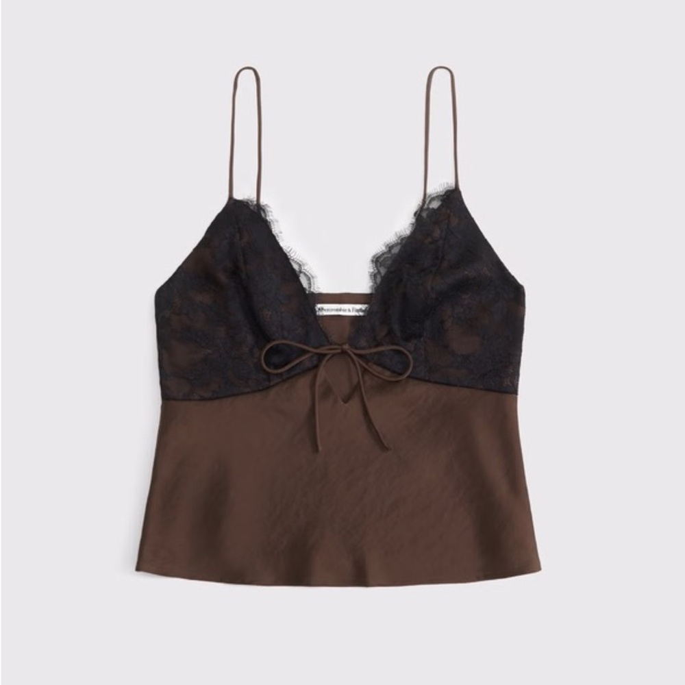 Black and Brown Lace Camisole